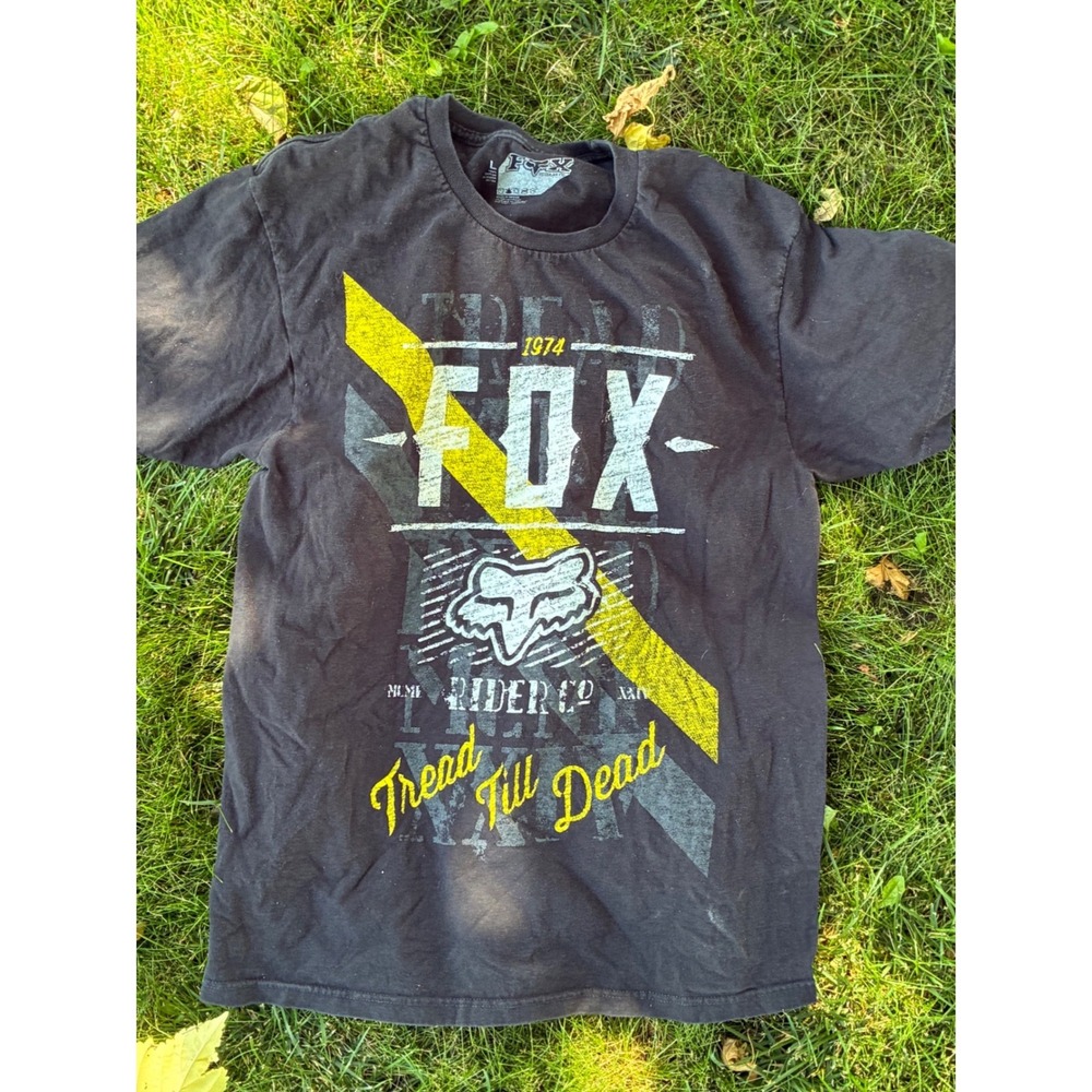 Fox Racing Mens Tread Til Dead Graphic T-Shirt Black Large Motocross Tee